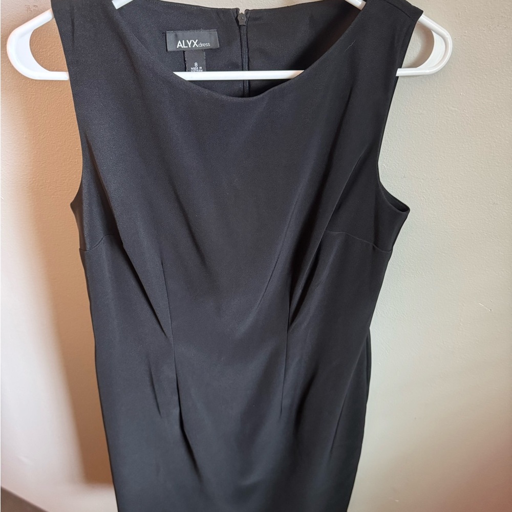 Alyx Black Pleated Sheath Midi Dress